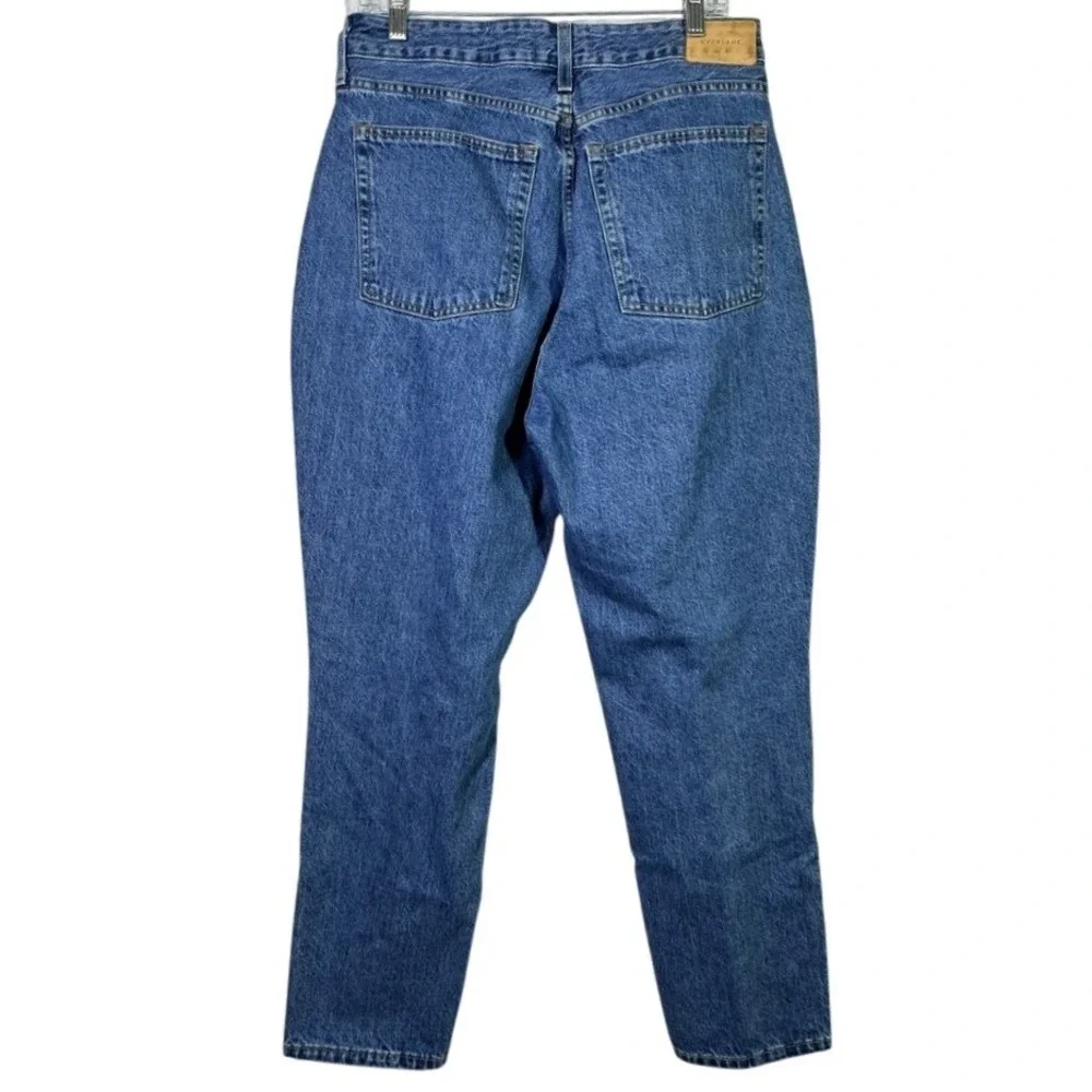 Everlane The Curvy 90s Cheeky Straight Jean Northridge Blue Organic Cotton Sz 32